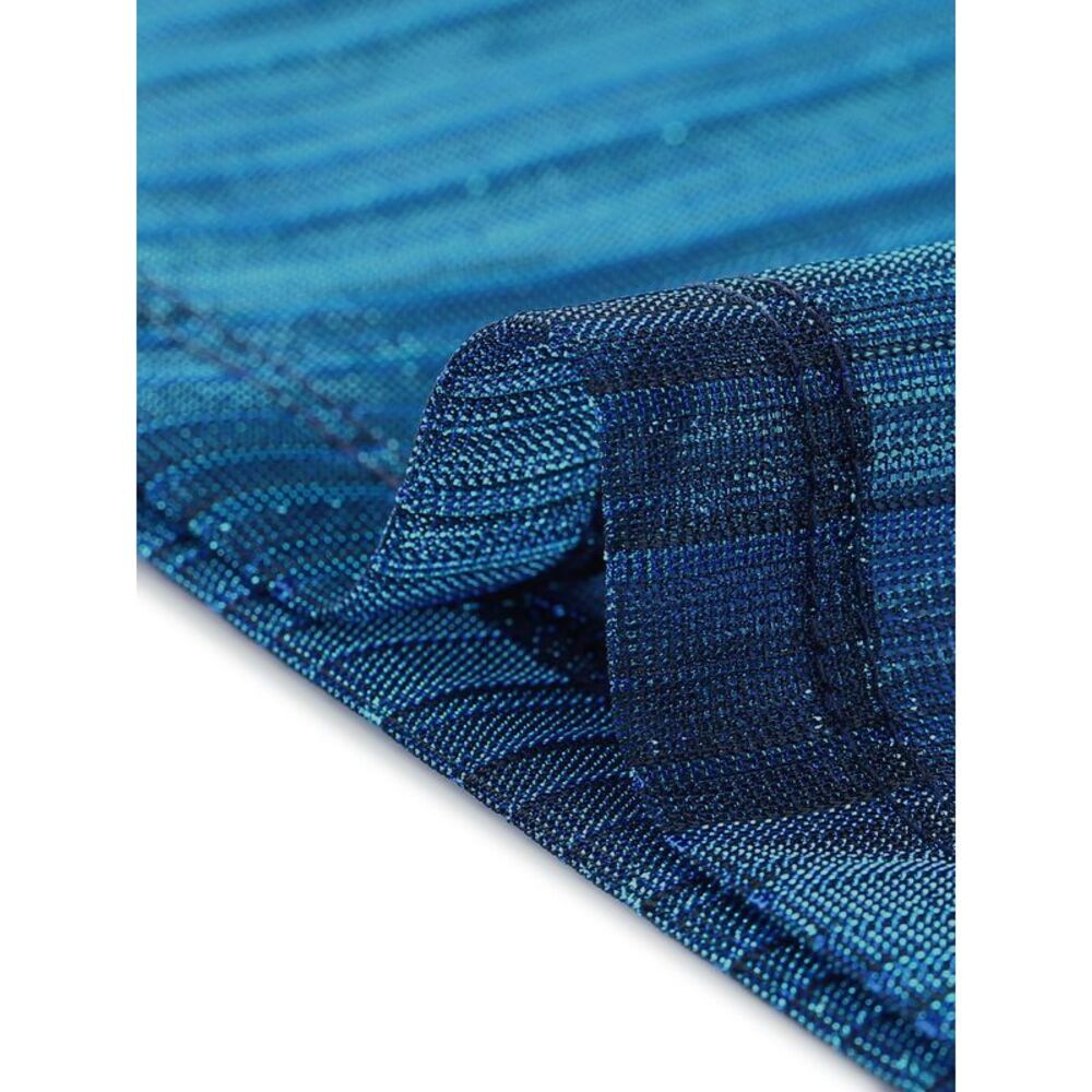 Allegra K Blue Sheer Crop Top - Picture 5 of 5